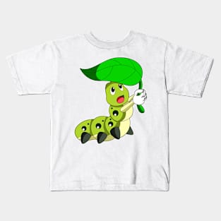 Caterpillar with Leaf Kids T-Shirt